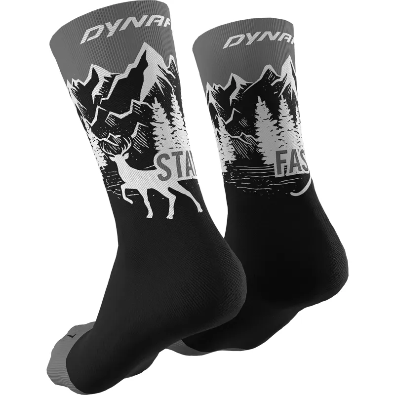 Dynafit Stay Fast Running Socks in Black Out-1